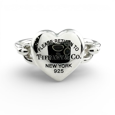 極美品 ティファニー リング・指輪 フルハート リング シルバー レディース 18