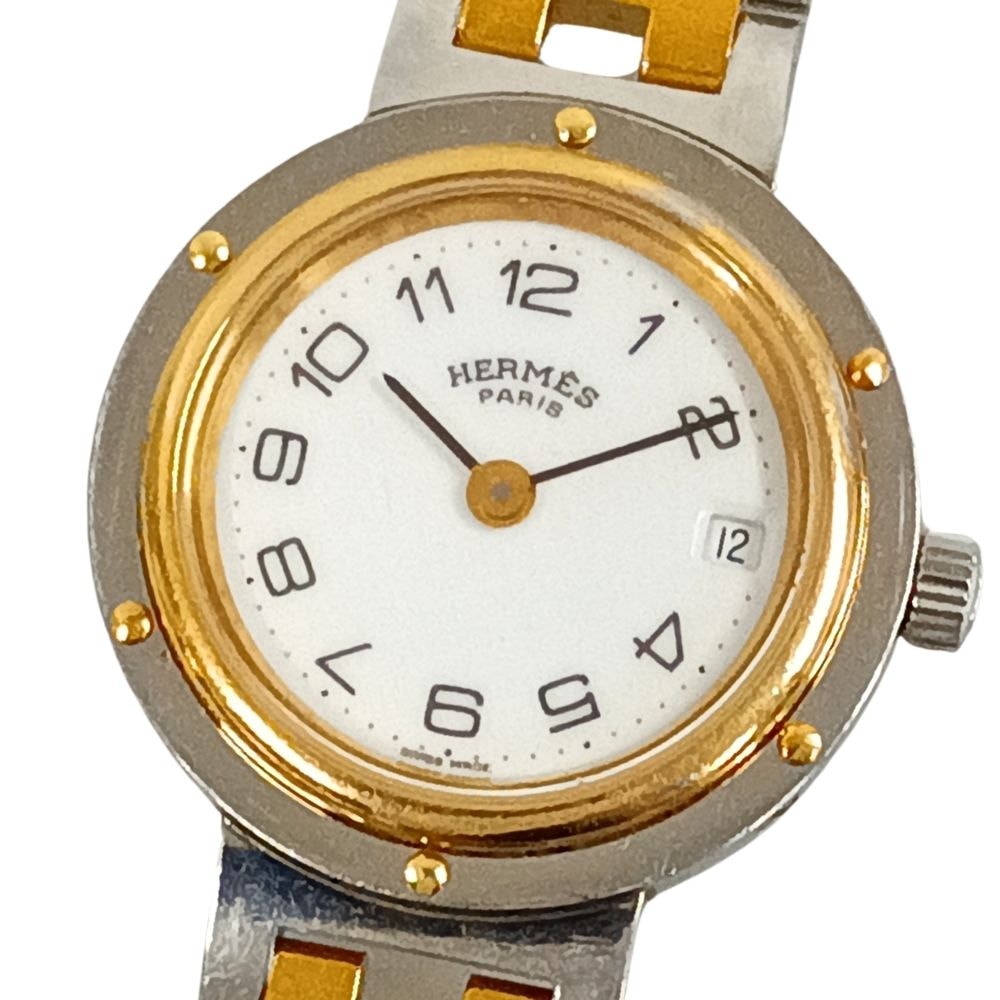 HERMES エルメス クリッパー デイト クォーツ レディース 腕時計 C1178
