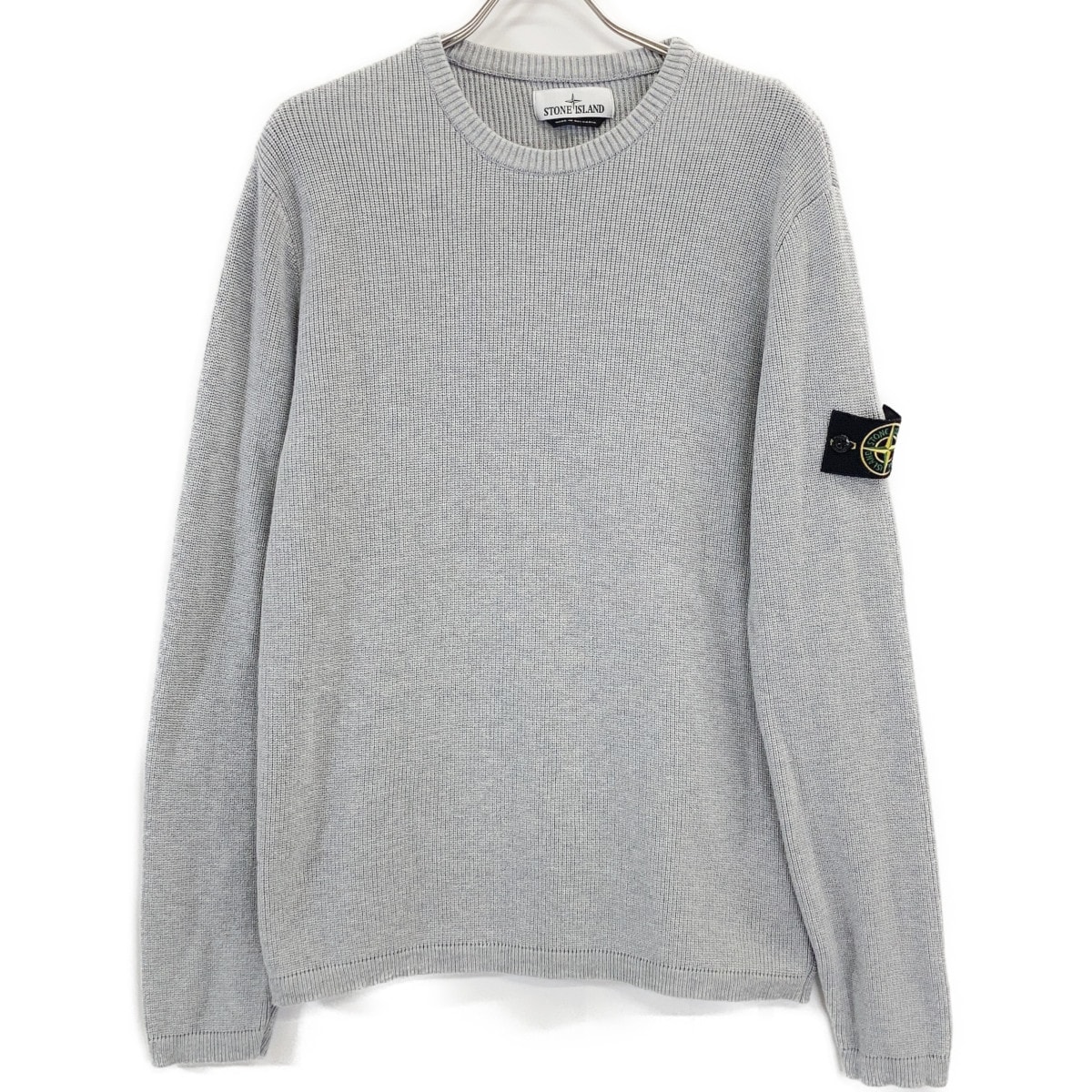 ストーンアイランド 24SS 8015514D8 RIBBED SOFT ORGANIC COTTON CREWNECK コンパスパッチ L