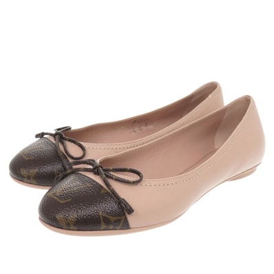 ルイ・ヴィトン ポピライン バレリーナ バレエシューズ レザー