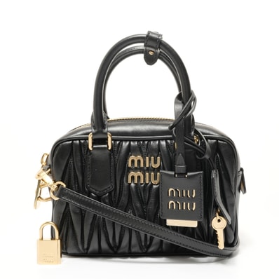 ミュウ ミュウ Miu Miu アルカディ マテラッセ レザー 2WAY ハンドバッグ【中古】