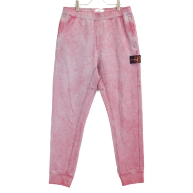 ストーンアイランド 731562390 Dust Colour Treatment ガーメントダイ スウェットパンツ L ピンク×グレー L