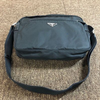 PRADA Vela Nylon Cross Body Bag "Black"