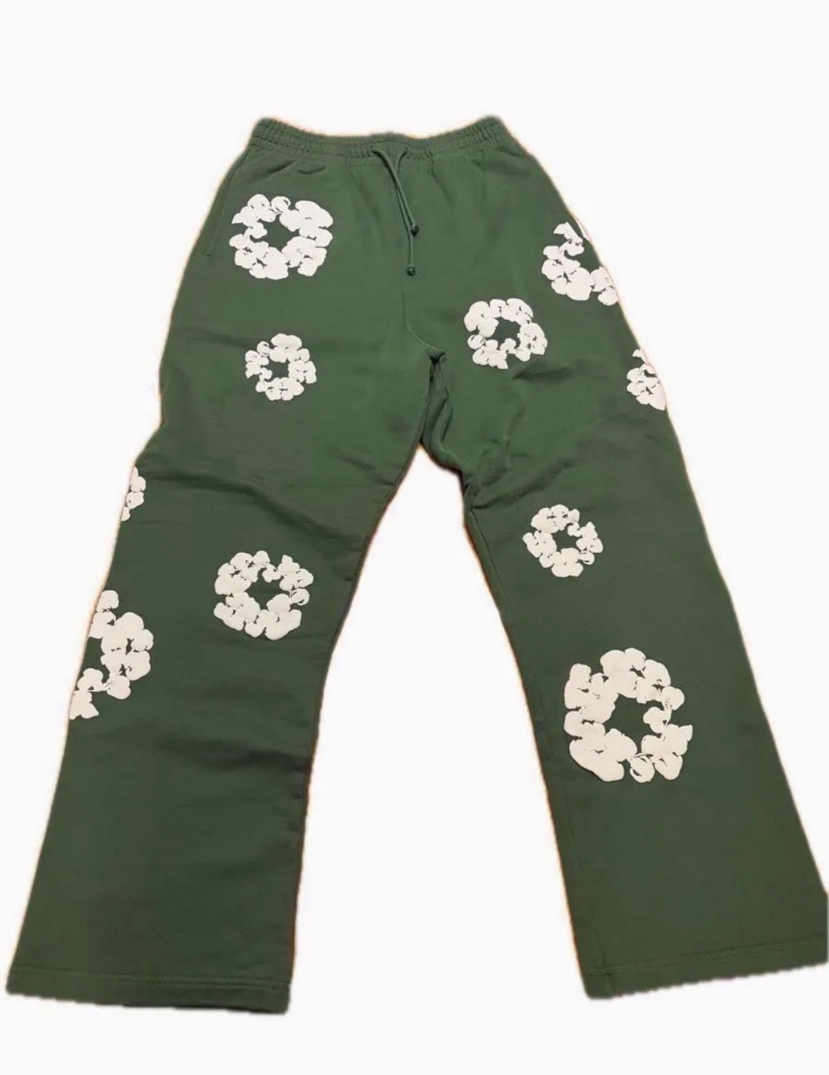 DENIM TEARS Cotton Wreath Baggy Sweatpants "Green"
