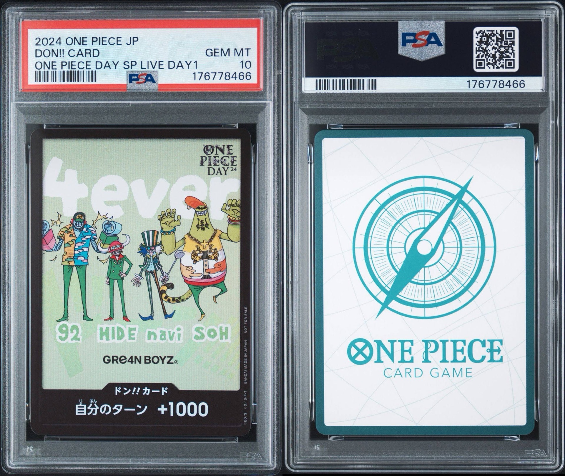 PSA10】ドン!!カード : グリーンボーイズ (プロモーションカード「ONE