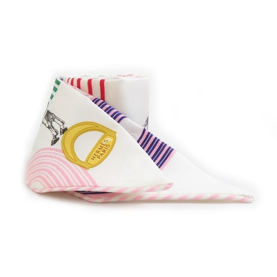 エルメス HERMES スカーフ ツイリー シルク ホワイト/マルチカラー レディース【中古】 e60781g