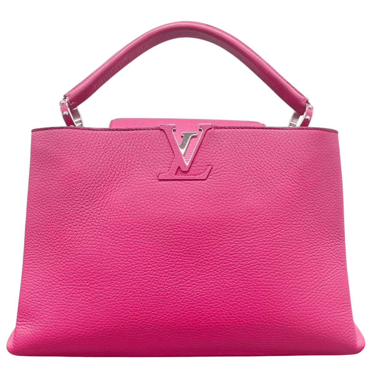LOUIS VUITTON 希少 ルイヴィトン カプシーヌMM トリヨンレザー ローズリッチ ピンク M94671 ハンドバッグ AR0174 トートバッグ パーティバッグ ヴィトン LV Bランク 中古 鑑定済 ヴィトンバッグ