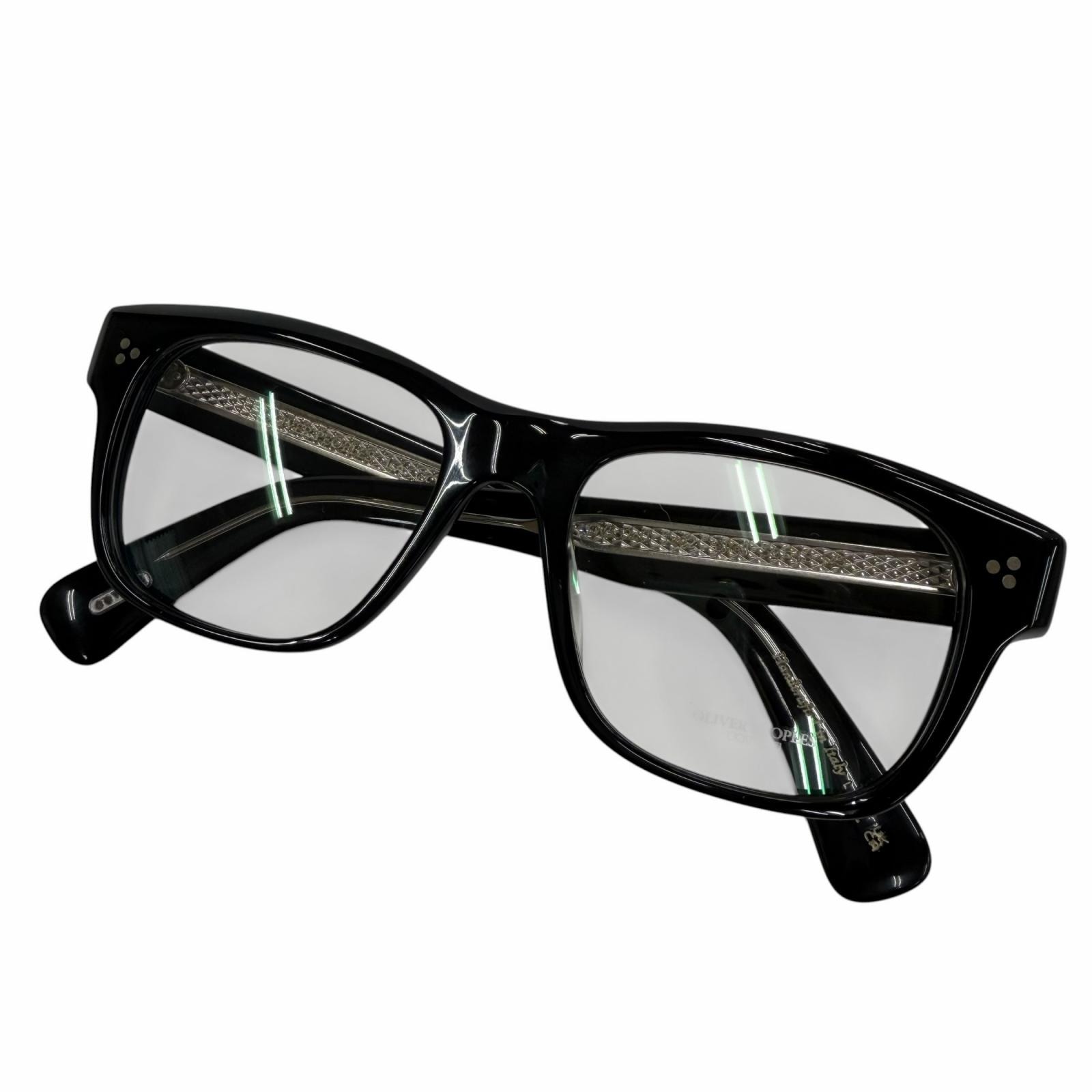 極美品 オリバーピープルズ メガネ ブラック メンズ 52□18 145 OV5524U
