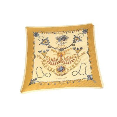 エルメス HERMES papules des sables 砂漠のアクセサリー プリーツカレ スカーフ