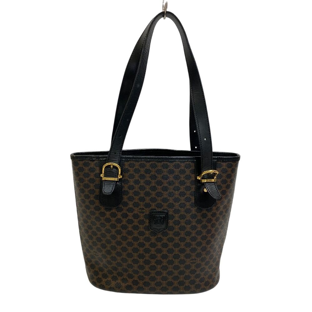 セリーヌ CELINE トートバッグ マカダム バケツ ハンドバッグ ブラック