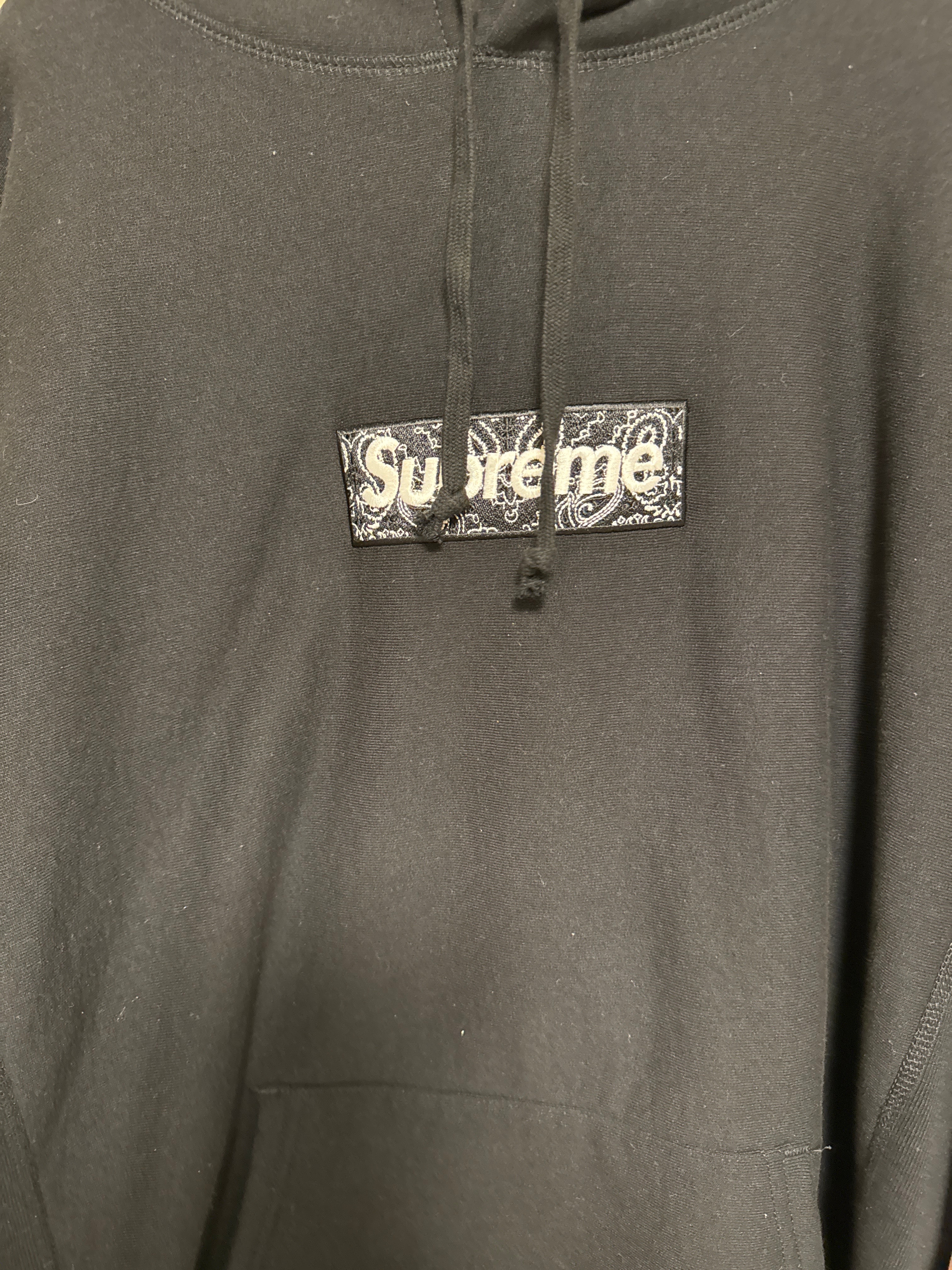 Supreme Bandana Box Logo Hooded Sweatshirt "Black"