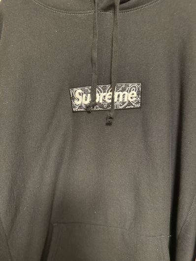 Supreme Bandana Box Logo Hooded Sweatshirt "Black"