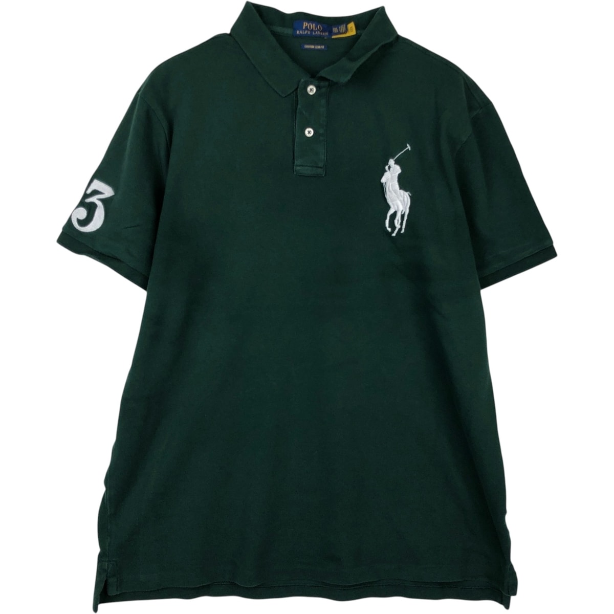 古着 ラルフローレン Ralph Lauren POLO RALPH LAUREN CUSTOM SLIM FIT ビッグポニー 半袖 ポロシャツ メンズXXL相当/eaa623986