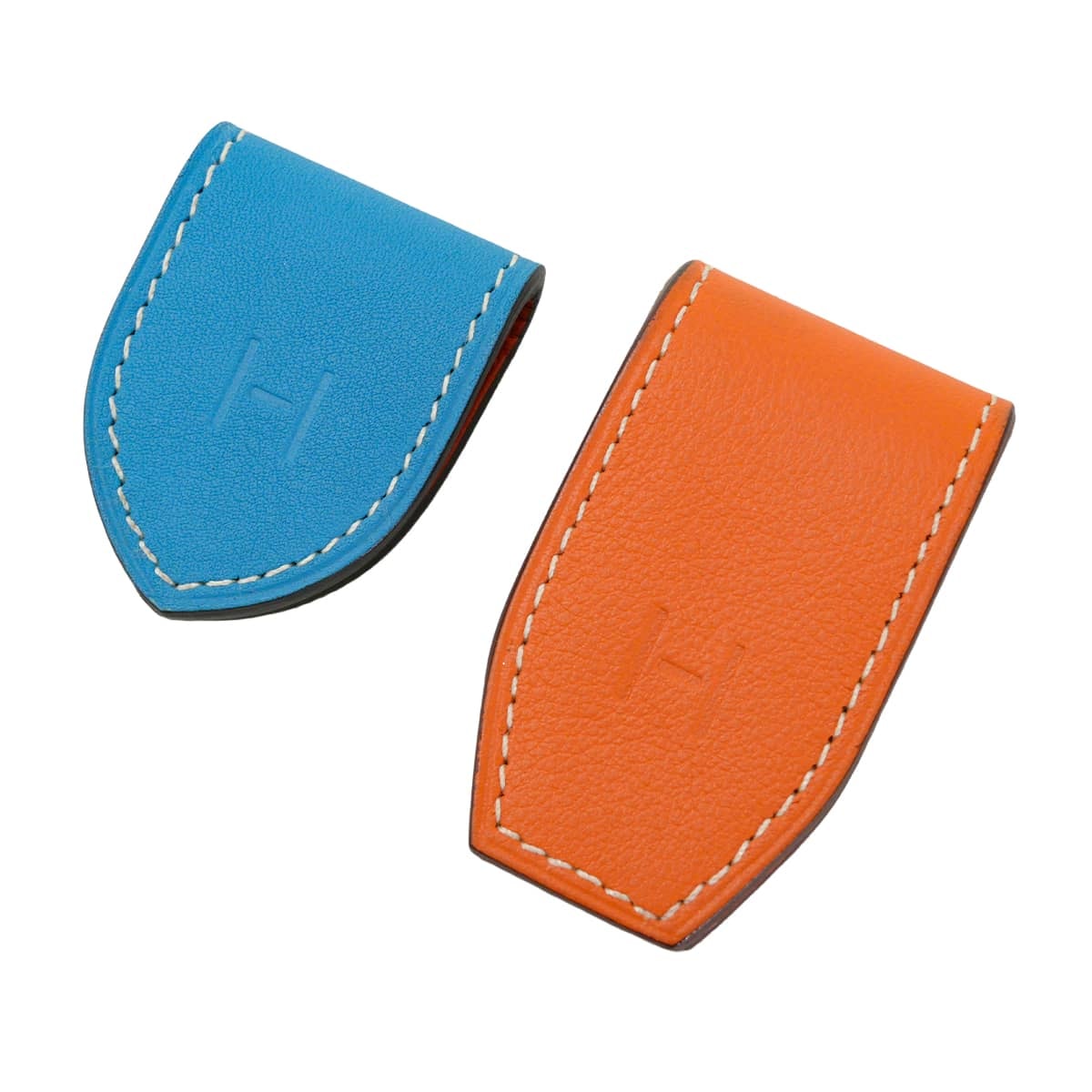 A (未使用に近い)】HERMES エルメス マネークリップ アットH