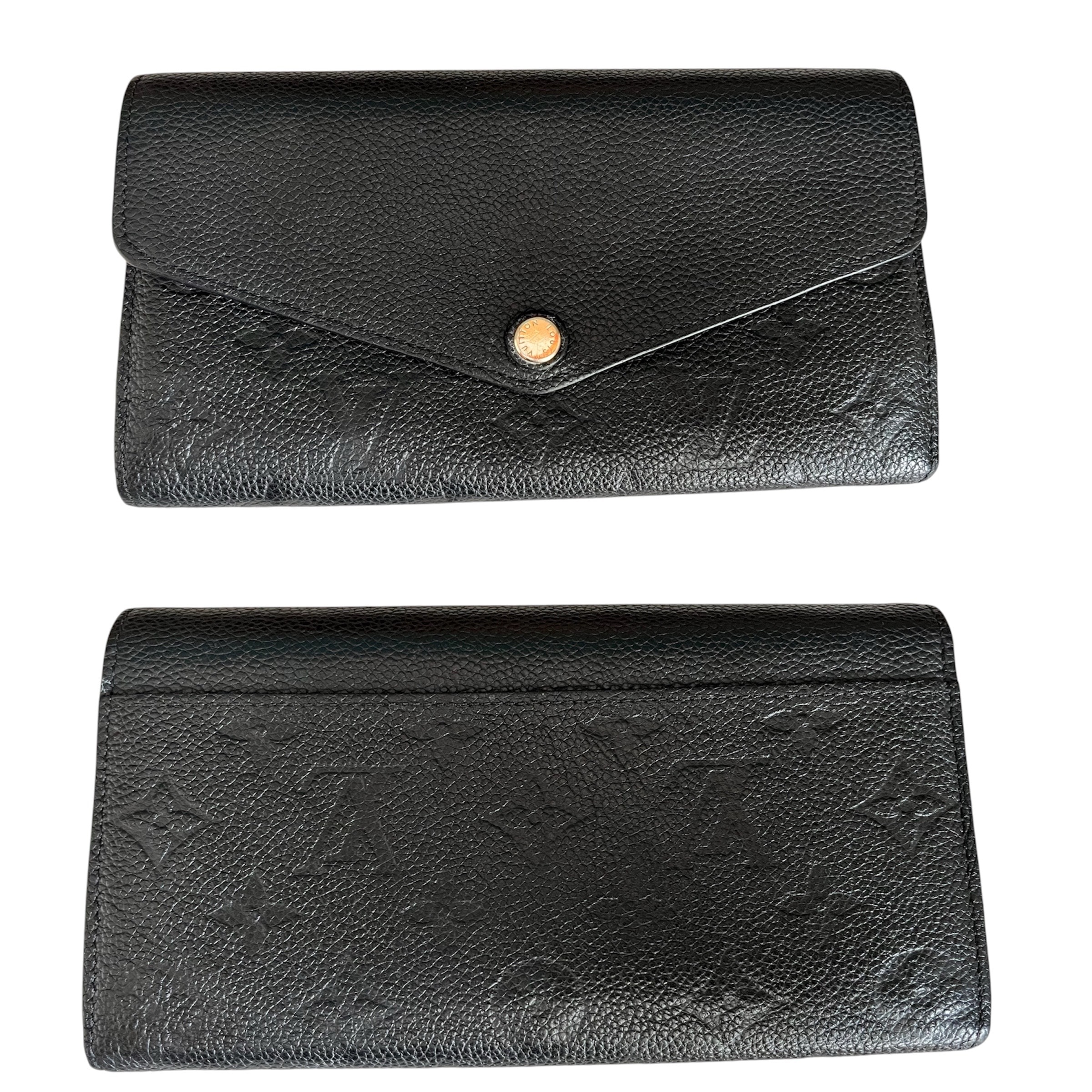 Louis Vuitton Sarah Wallet Monogram Empreinte Leather "Noir"