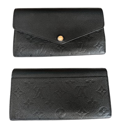 Louis Vuitton Sarah Wallet Monogram Empreinte Leather "Noir"