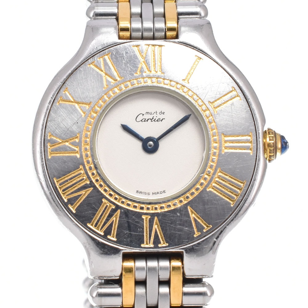 カルティエ CARTIER W10051F4 マスト21 SM アイボリー クォーツ レディース 腕時計 G#149340