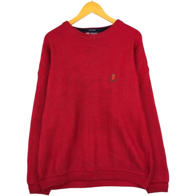 古着 ラルフローレン Ralph Lauren CHAPS チャップス ヘリンボーン コットンニットセーター メンズL相当/eaa605853