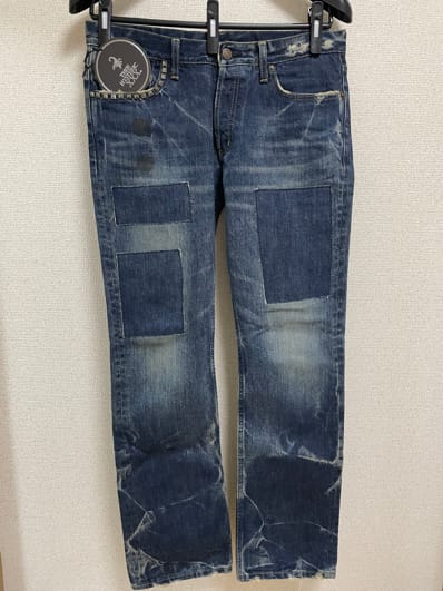 HYSTERIC GLAMOUR THEE HYSTERIC XXX Damaged Denim Jeans "Indigo"