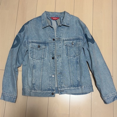 Supreme Inset Logo Denim Trucker Jacket "Blue"