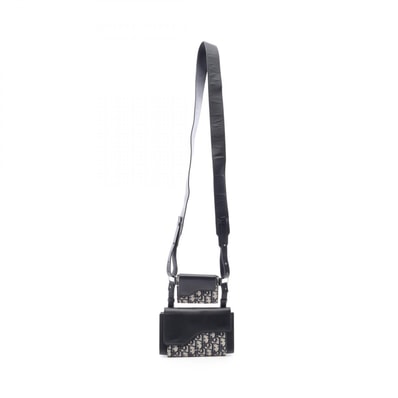 ディオール Dior ELITE エリート オブリーク ショルダーバッグ バッグ キャンバス レザー メンズ ネイビー系 / ベージュ系 / ブラック系 【中古】