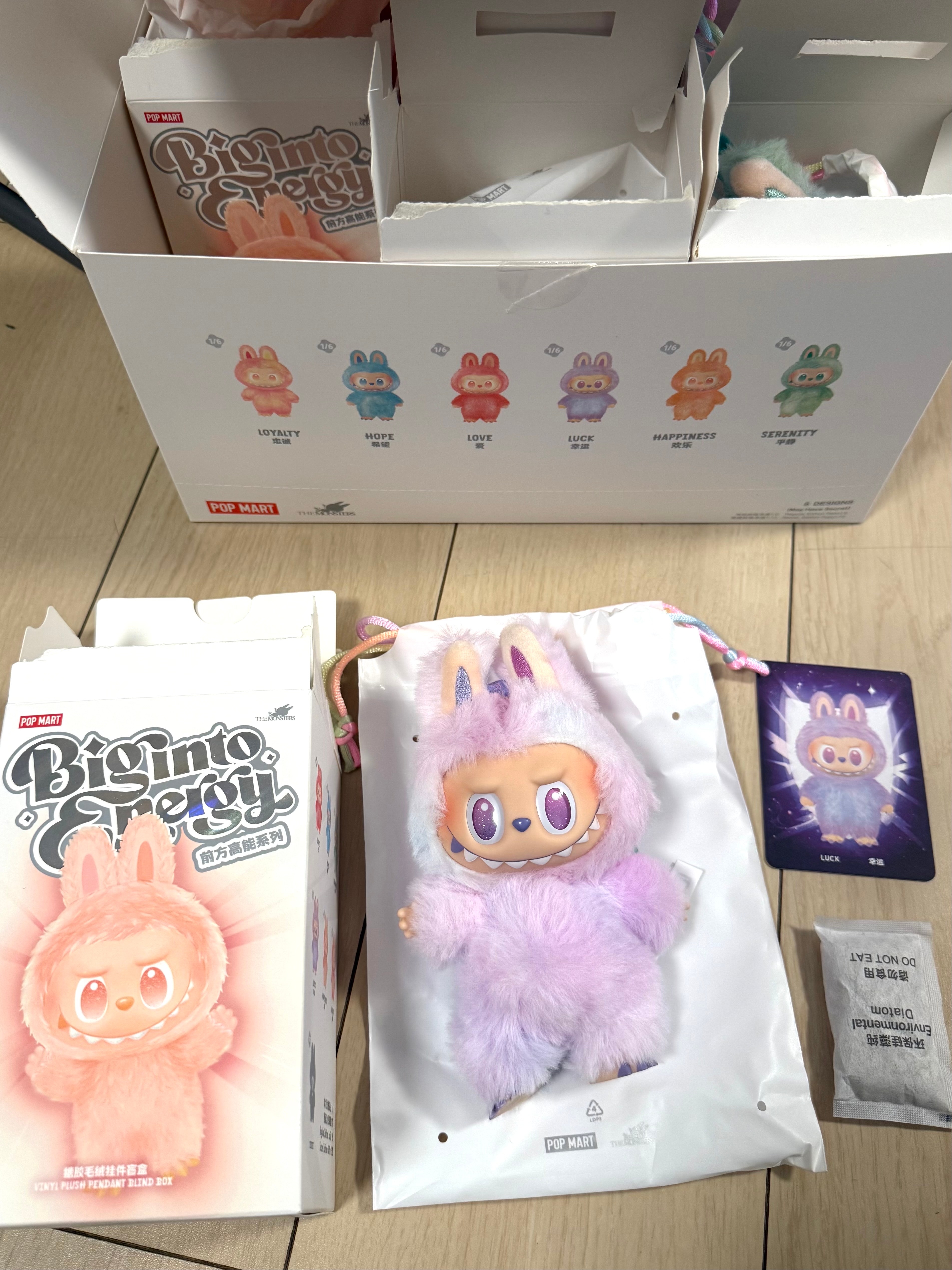 POP MART THE MONSTERS (LABUBU) Big into Energy Series Plush Pendant LUCK