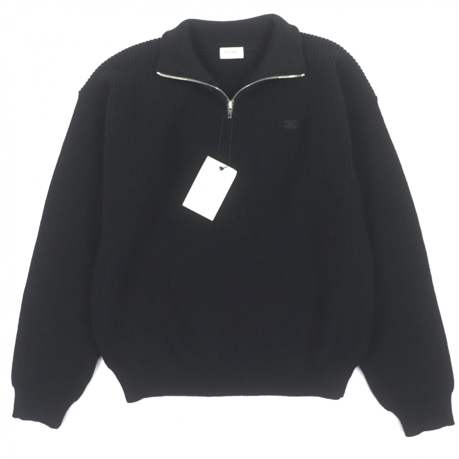 未使用品 セリーヌ セーター ブラック メンズ M RY02Q0ZP2