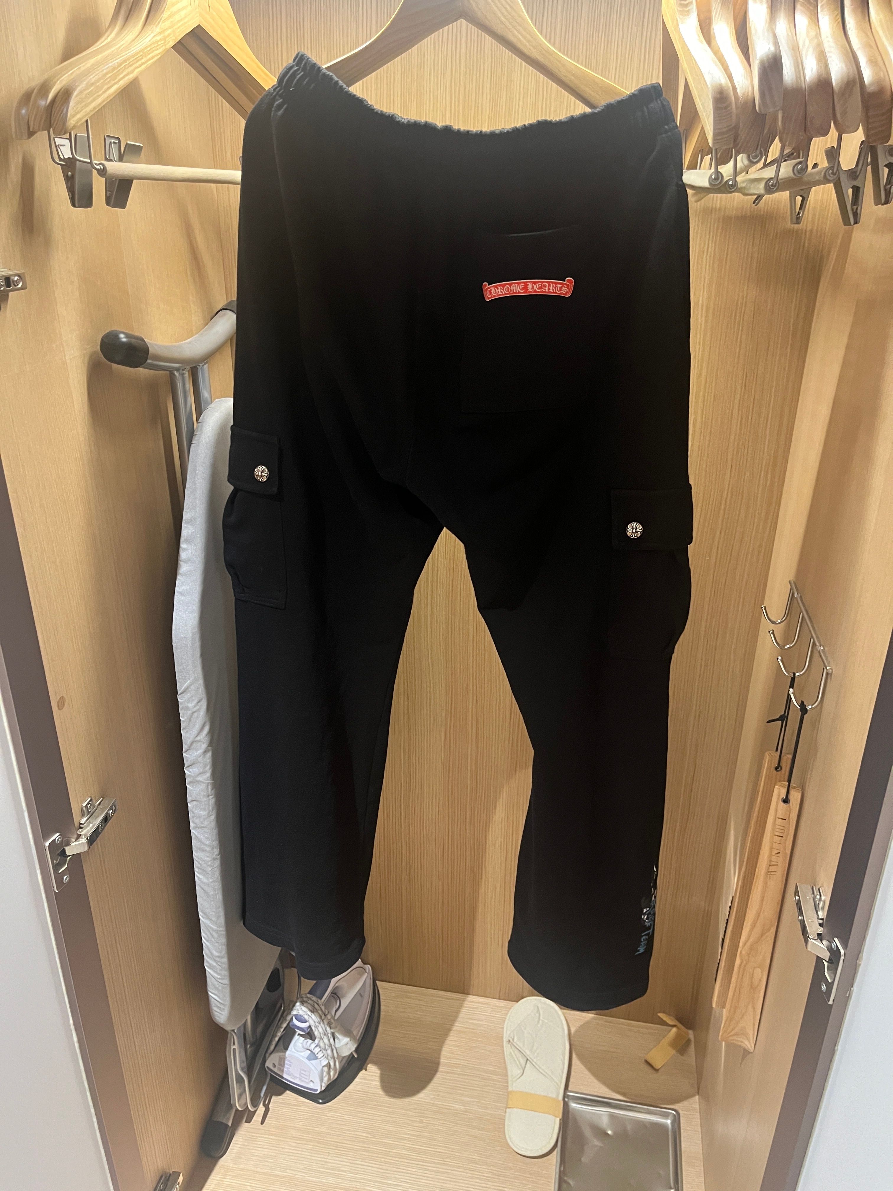 Chrome Hearts PPO Stay Fast Print Sweat Cargo Long Pants "Black/Red/Silver"