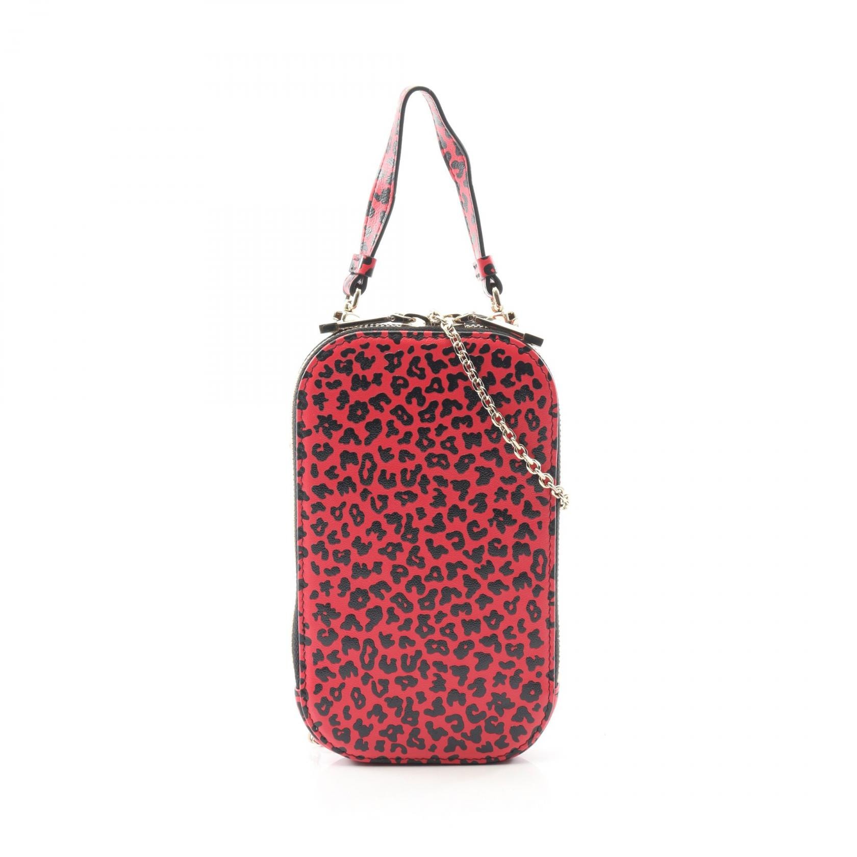 ディオール Dior LADY DIOR レディディオール フォンホルダー ハンドバッグ バッグ レザー レディース ピンク系 / ブラック系 【中古】
