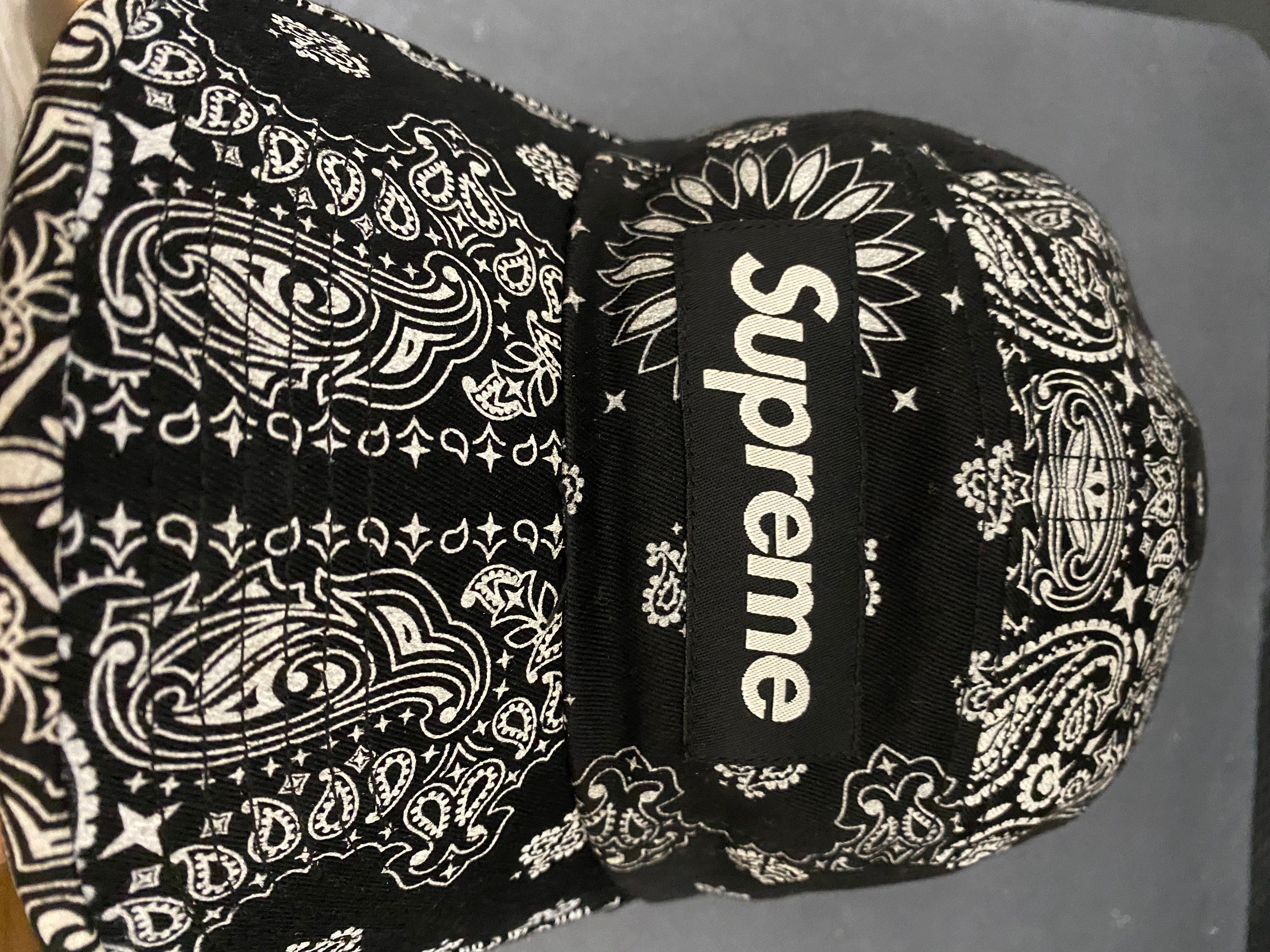 Supreme Bandana Camp Cap "Black"