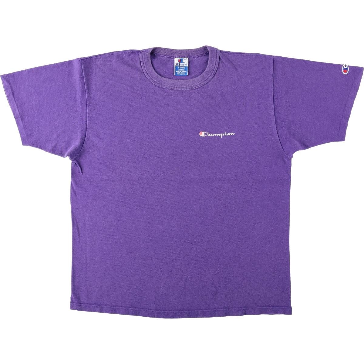 古着 チャンピオン Champion AUTHENTIC ATHLETICAPPAREL ワンポイントロゴTシャツ USA製 LARGE メンズL相当 ヴィンテージ/eaa666663