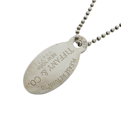 【6jhb0889】ティファニー ネックレス リターントゥオーバル/ボールチェーン シルバー925【中古】レディース