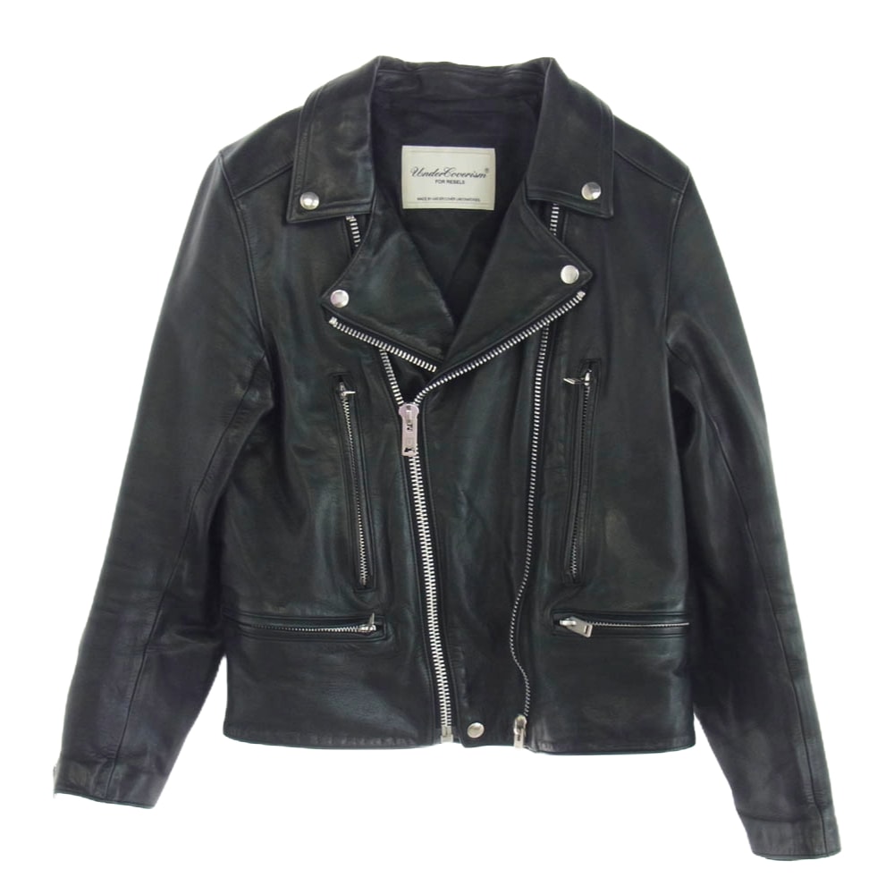UNDERCOVER アンダーカバー レザージャケット 9201 undercoverism アンダーカバイズム Double riders jacket ダブル ライダース ジャケット ブラック系 1【中古】