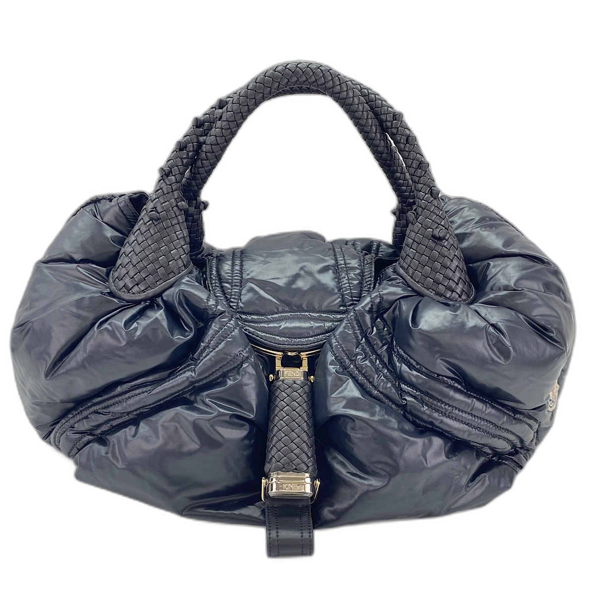 フェンディ FENDI ×モンクレール スパイバッグ ズッカ ハンドバッグ【中古】