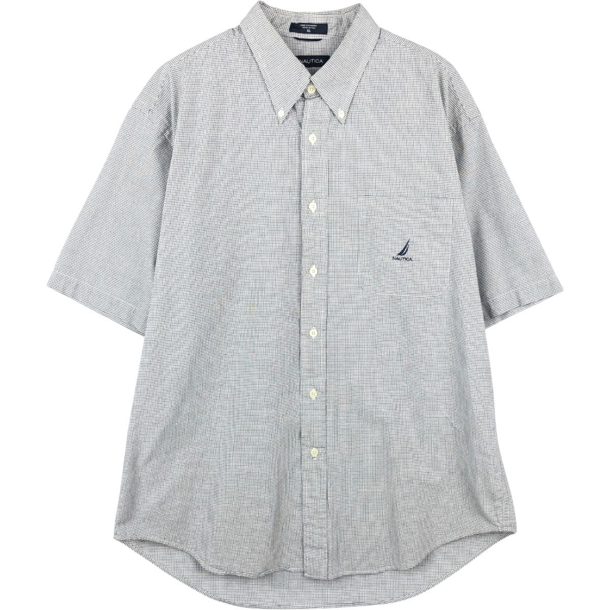 古着 00年代 ノーティカ NAUTICA 半袖 ボタンダウン チェックシャツ メンズXL相当/eaa668715