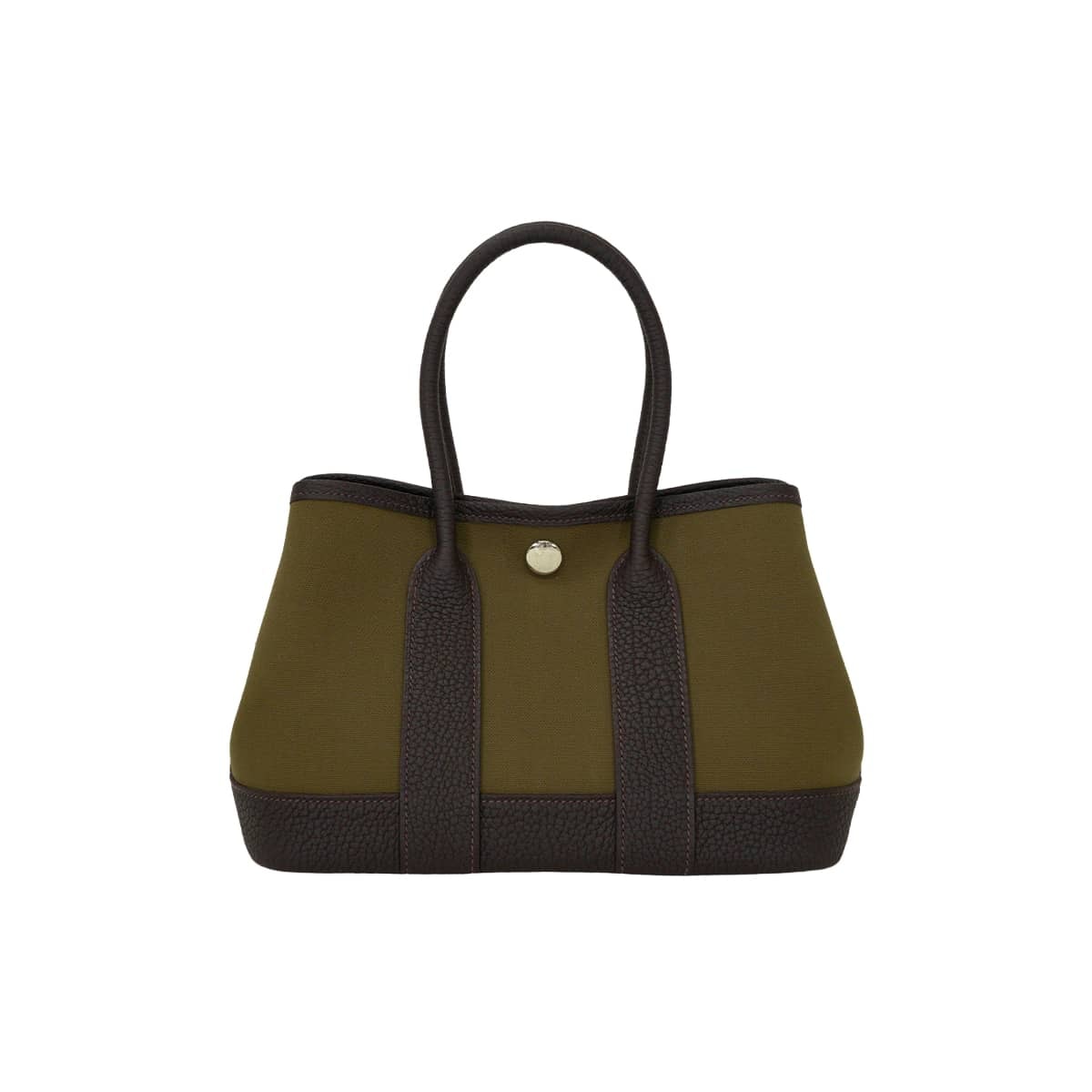 HERMES エルメス ハンドバッグ ネオ ガーデンパーティ 23 ヴェールオリーヴ/ベブラン トワルオフィシエ/ネゴンダ シルバー金具 G刻印 新品