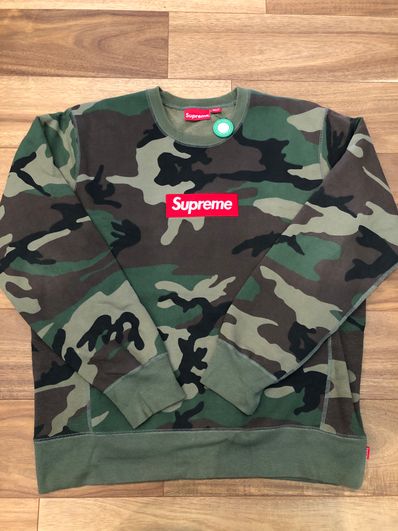 Supreme Box Logo Crewneck "Woodland Camo" (15FW)