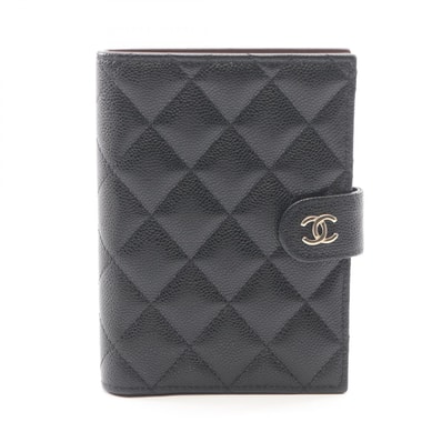 シャネル CHANEL マトラッセ パスポートケース カードケース アクセサリー キャビアスキン(グレインドカーフ) レディース ブラック系 AP3791 【中古】