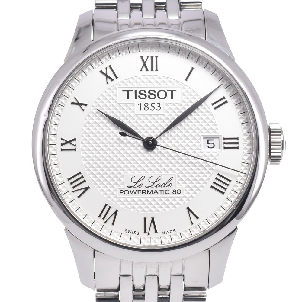 ティソ TISSOT T006.407B ル・ロックル パワーマティック 80 シルバー 自動巻き メンズ 良品 箱・保証書付き 腕時計 Q#149136
