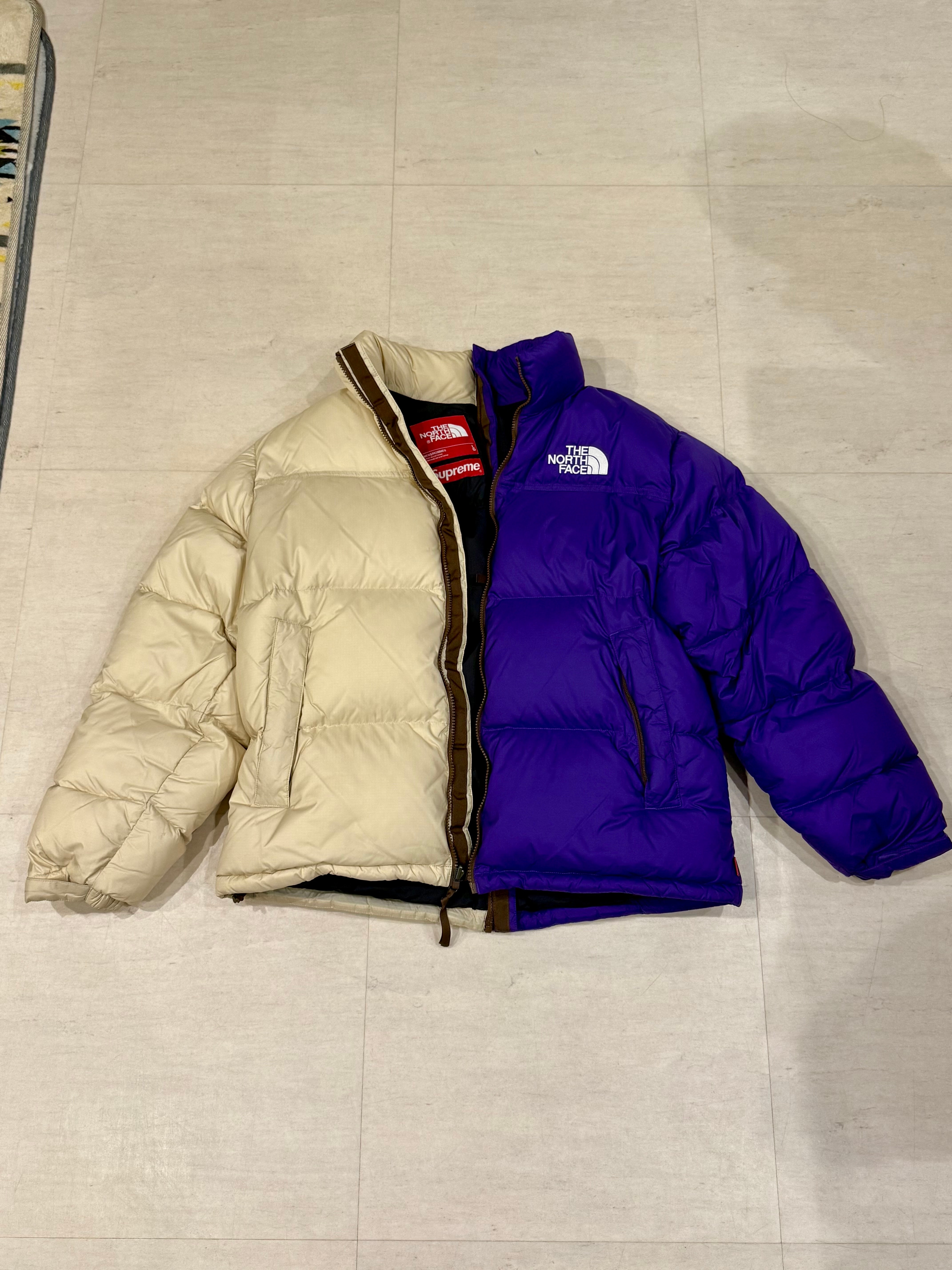 Supreme x The North Face Split Nuptse Jacket "Tan"