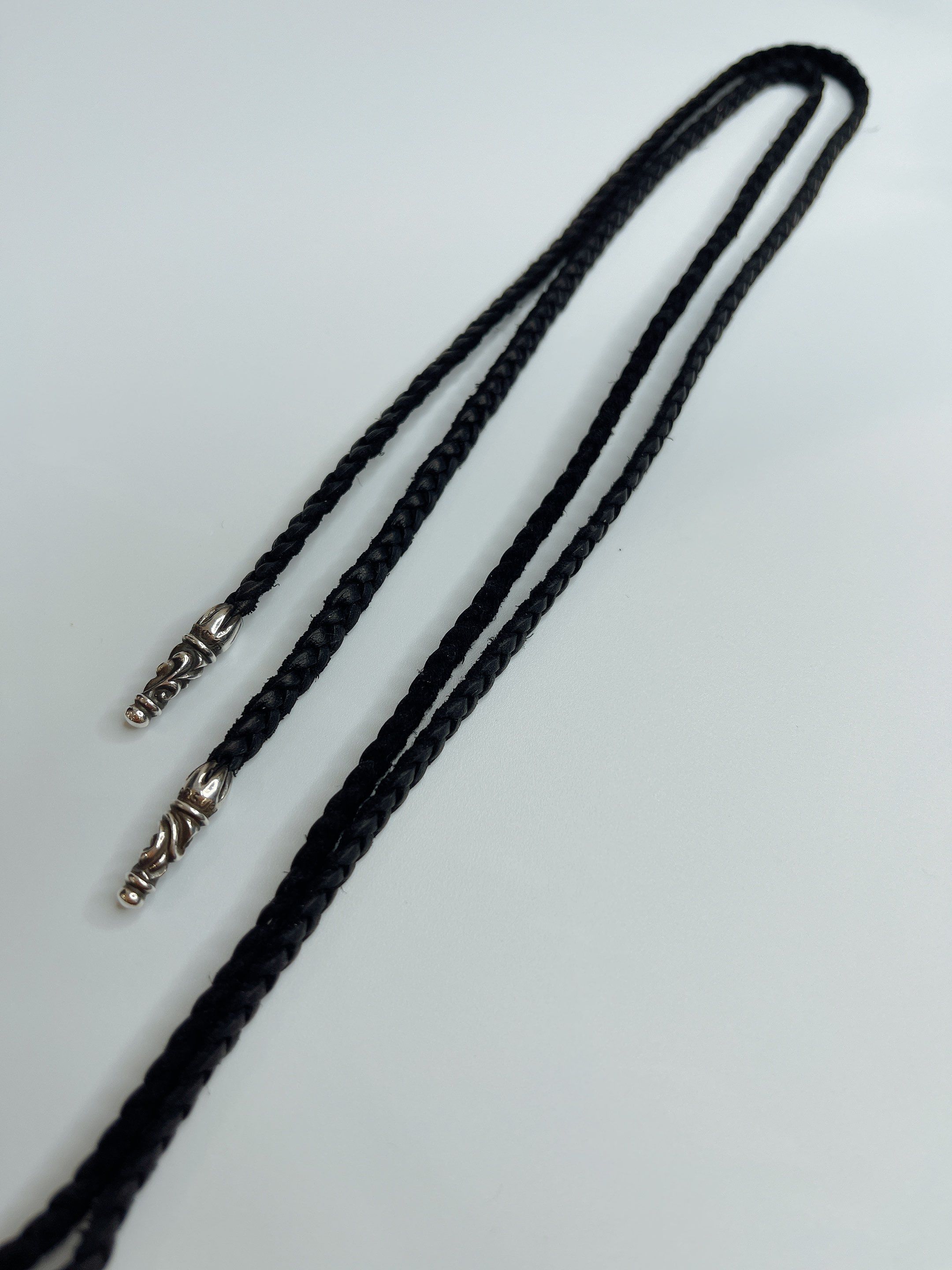 Chrome Hearts Tiny Scroll Leather Blade Chip "Black"