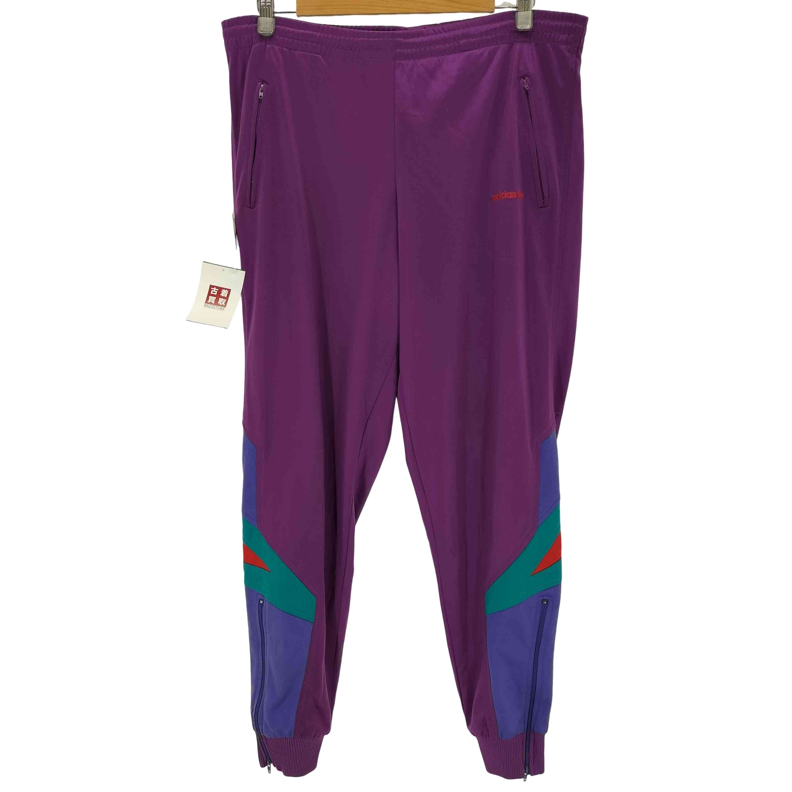 80s ロゴ刺繍 裾ジップトラックパンツ【1137989008389】