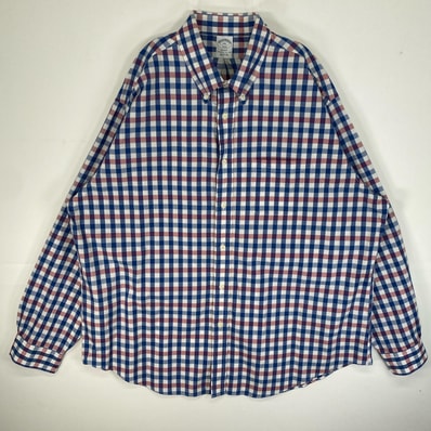 古着 ブルックスブラザーズ Brooks Brothers 長袖シャツ チェック REGENT 胸ポケ 14041 ブルー系 マルチカラー メンズ