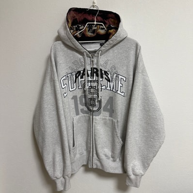 Supreme x MM6 Maison Margiela Zip Up Hooded Sweatshirt "Ash Grey"
