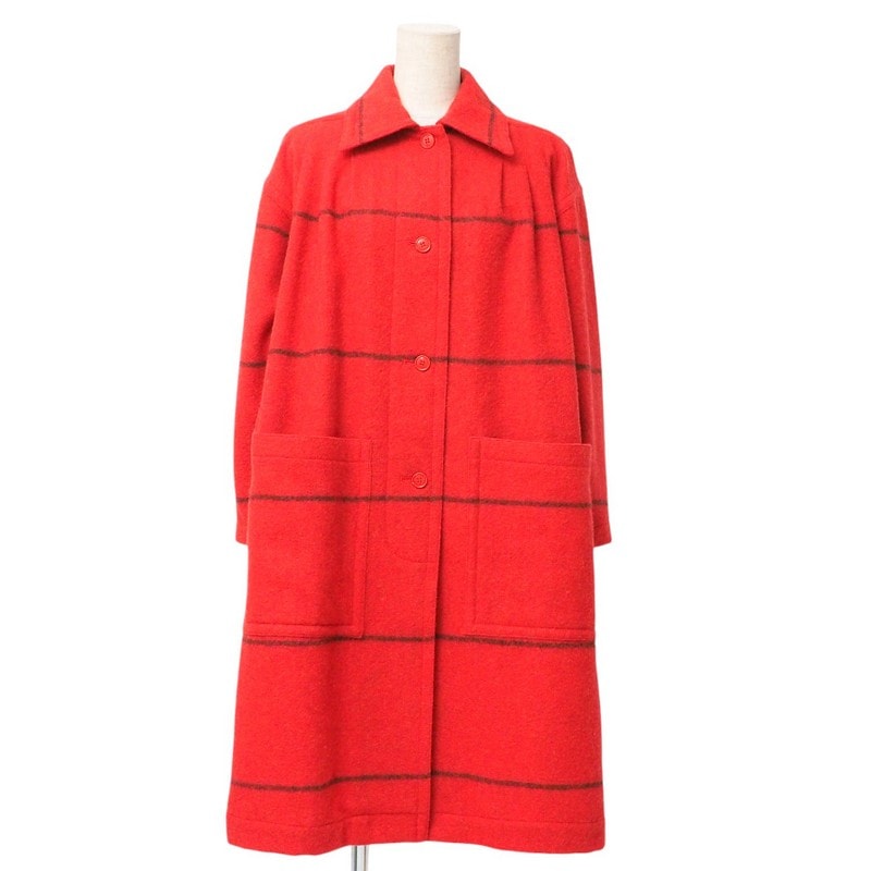 イッセイミヤケデザインスタジオ 80S コクーンコート 赤 サイズM*PC418 イッセイミヤケデザインスタジオ 80S コクーンコート 赤 サイズM