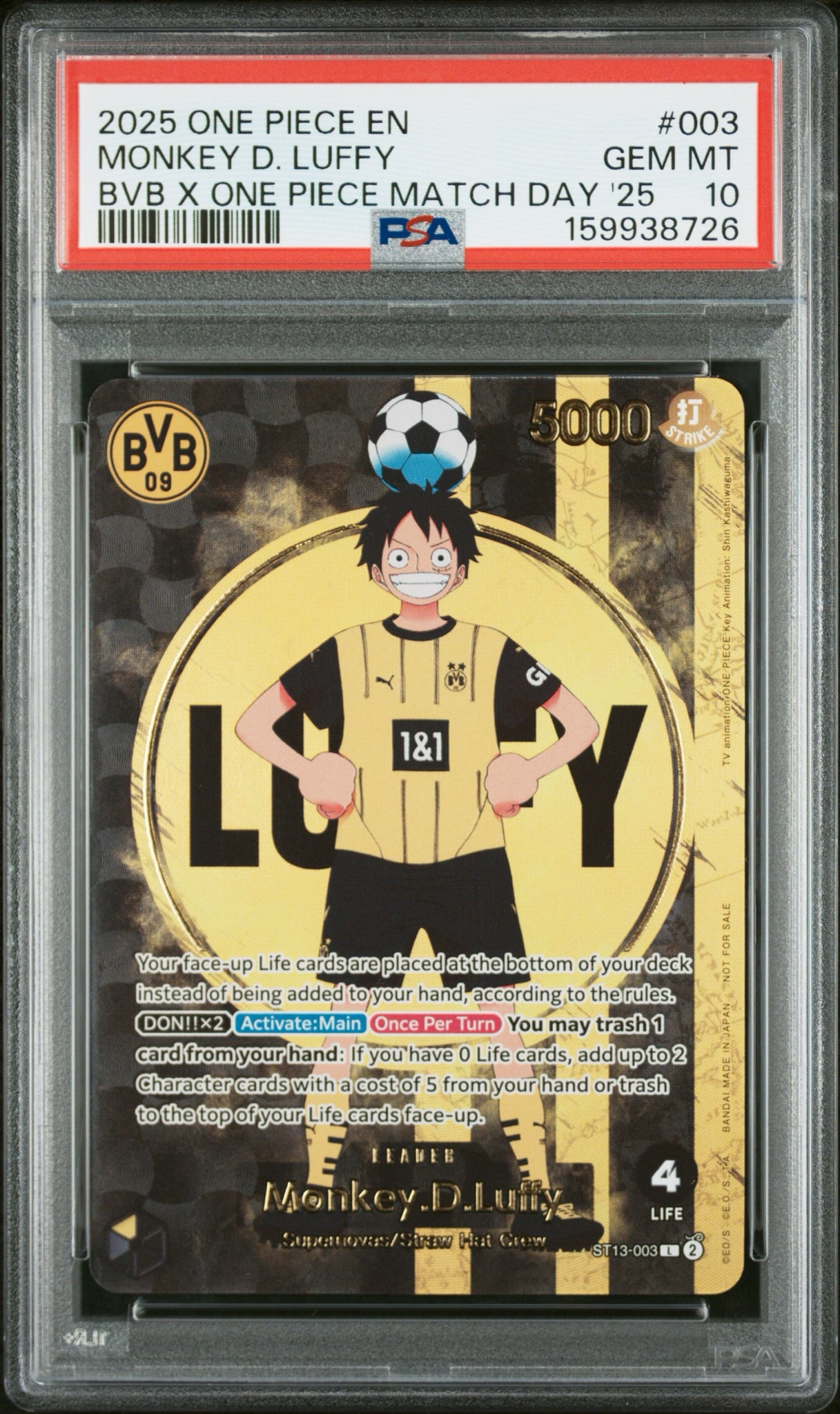 PSA10】モンキー・D・ルフィ L [ST13-003]【英語版】(プロモーション