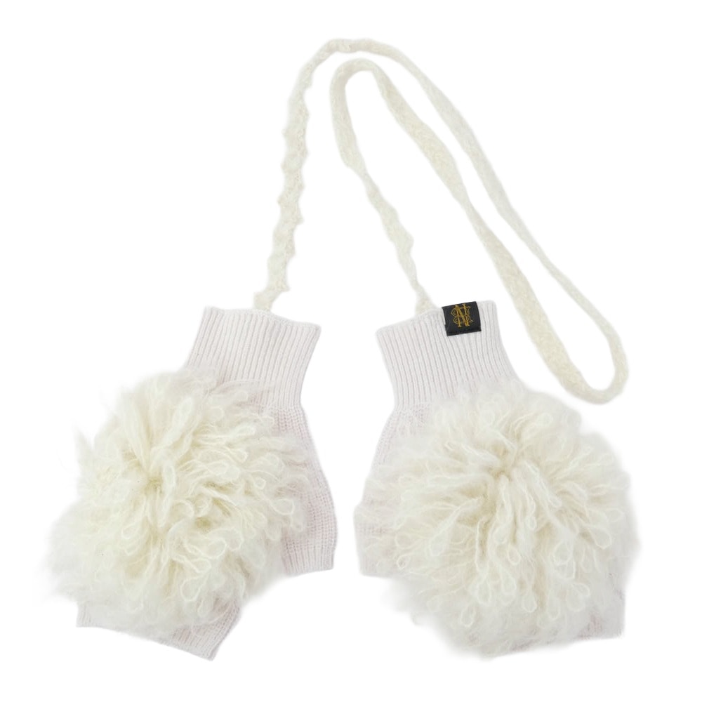 tao COMME des GARCONS タオ コムデギャルソン その他ファッション雑貨 25AW TP-N004 BATONER バトナー ウールニットグローブ 手袋 ホワイト系【極上美品】【中古】