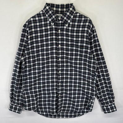 古着 ブルックスブラザーズ Brooks Brothers 長袖 ネルシャツ 1818 REGENT ボタンダウン チェック柄 M グリーン メンズ