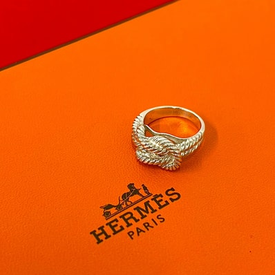HERMES エルメス オーディエンヌ ツイストロープ シルバー925 リング・指輪 8号 シルバー
25837