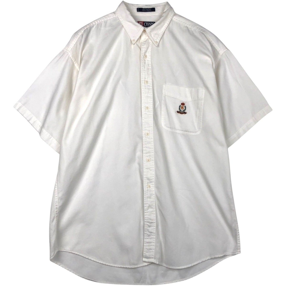古着 ラルフローレン Ralph Lauren CHAPS チャップス 半袖 ボタンダウンシャツ メンズL相当/eaa640941